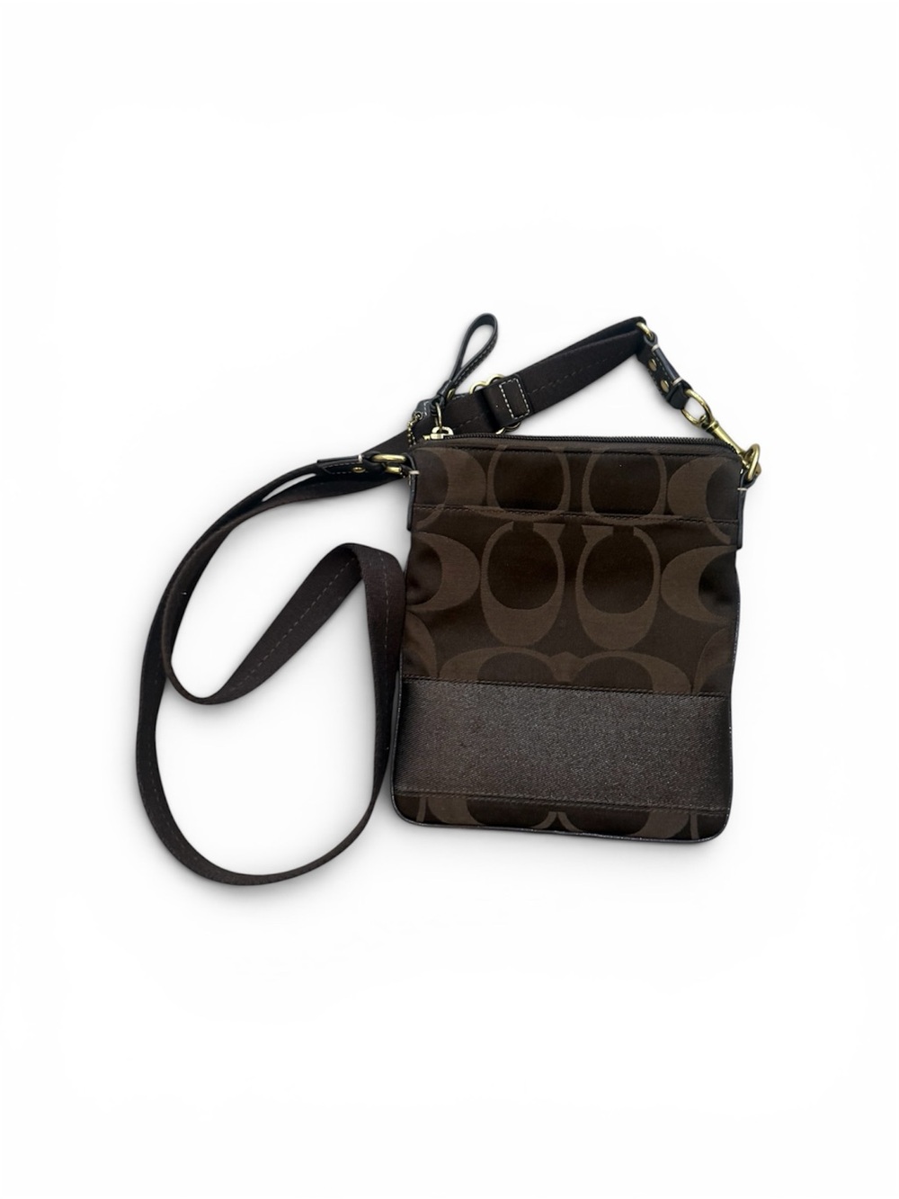 Coach Brown Signature Canvas Crossbody